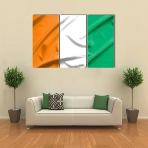 Ivory Coast Flag Canvas Wall Art