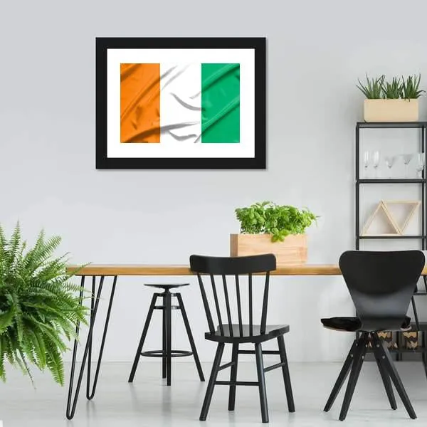 Ivory Coast Flag Canvas Wall Art