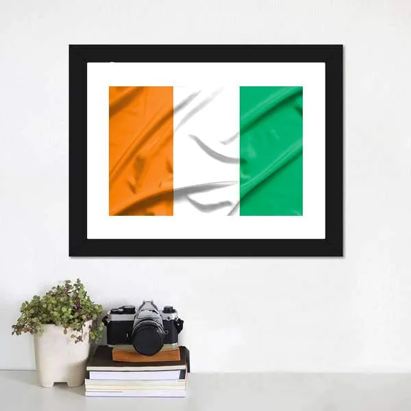 Ivory Coast Flag Canvas Wall Art