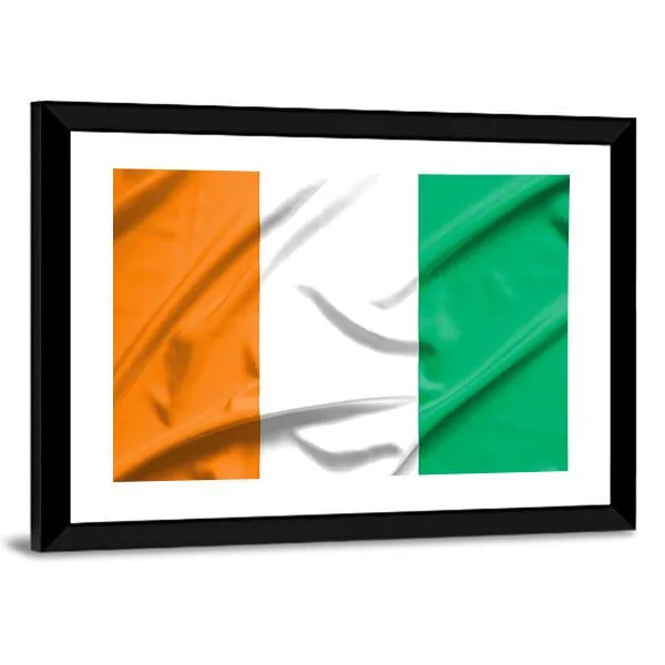 Ivory Coast Flag Canvas Wall Art