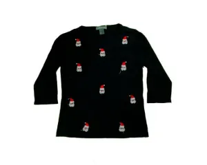 Little Santa Faces-X-Small Christmas Sweater