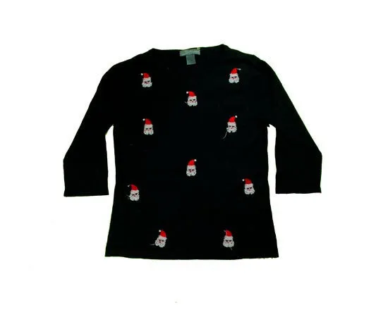 Little Santa Faces-X-Small Christmas Sweater