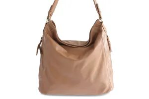 LOLA HOBO LEATHER HANDBAG IN NUDE