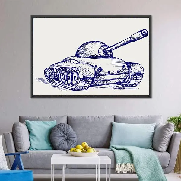 Main Battle Tank Canvas Wall Art