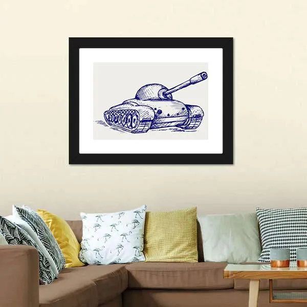 Main Battle Tank Canvas Wall Art