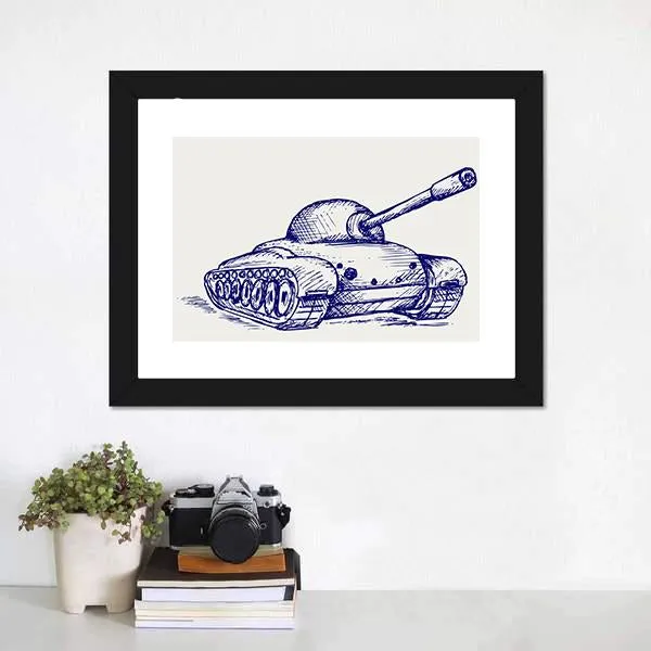 Main Battle Tank Canvas Wall Art