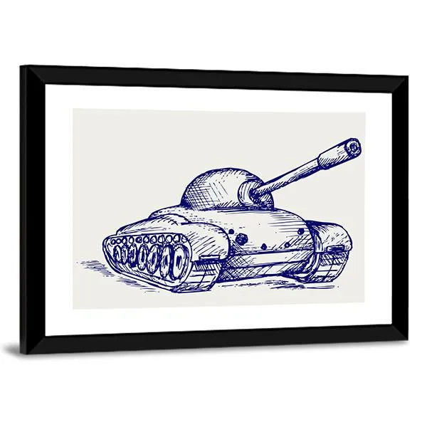 Main Battle Tank Canvas Wall Art