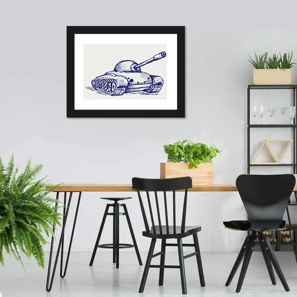 Main Battle Tank Canvas Wall Art