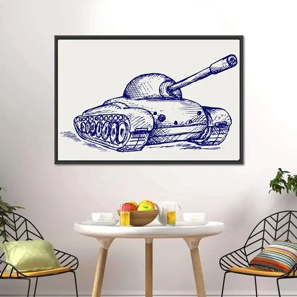 Main Battle Tank Canvas Wall Art