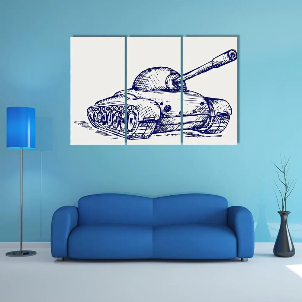 Main Battle Tank Canvas Wall Art