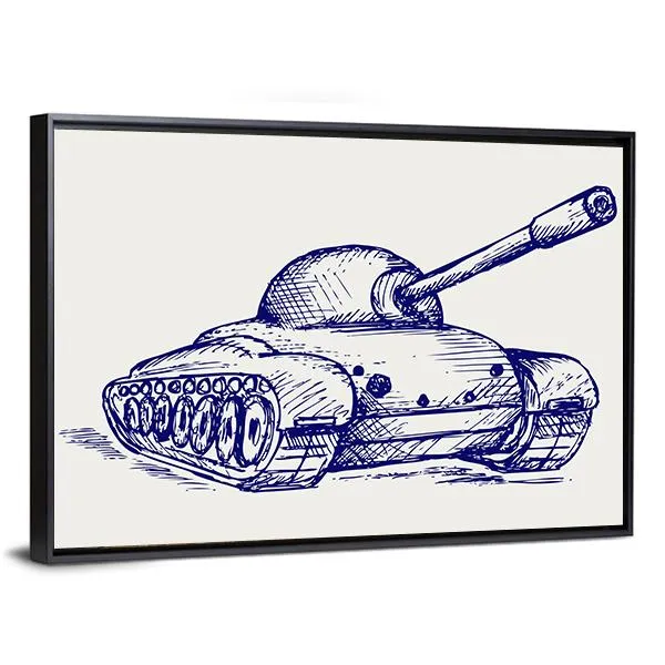 Main Battle Tank Canvas Wall Art