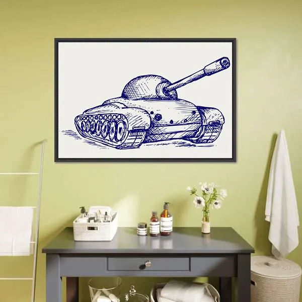 Main Battle Tank Canvas Wall Art