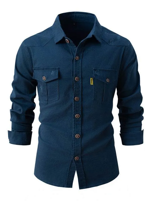 Men's Casual Fashion Business Long Sleeve Shirt