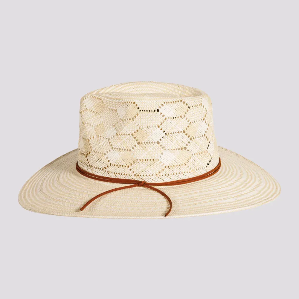 Mira | Mens Glazed Two Tone Toyo Straw Outback Hat