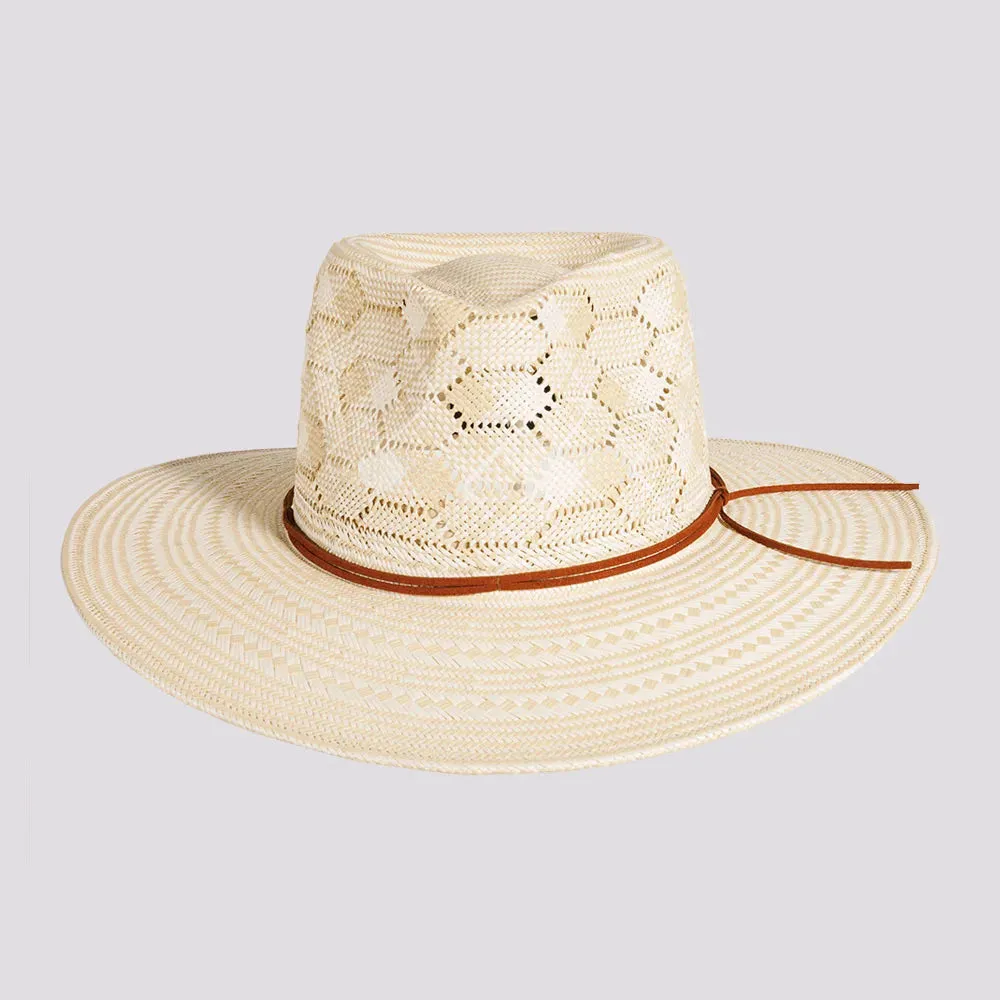 Mira | Mens Glazed Two Tone Toyo Straw Outback Hat