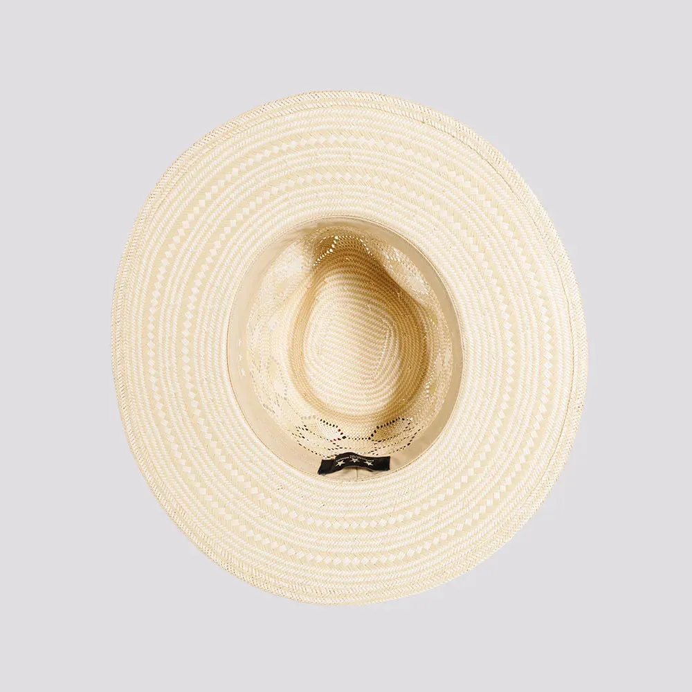 Mira | Mens Glazed Two Tone Toyo Straw Outback Hat