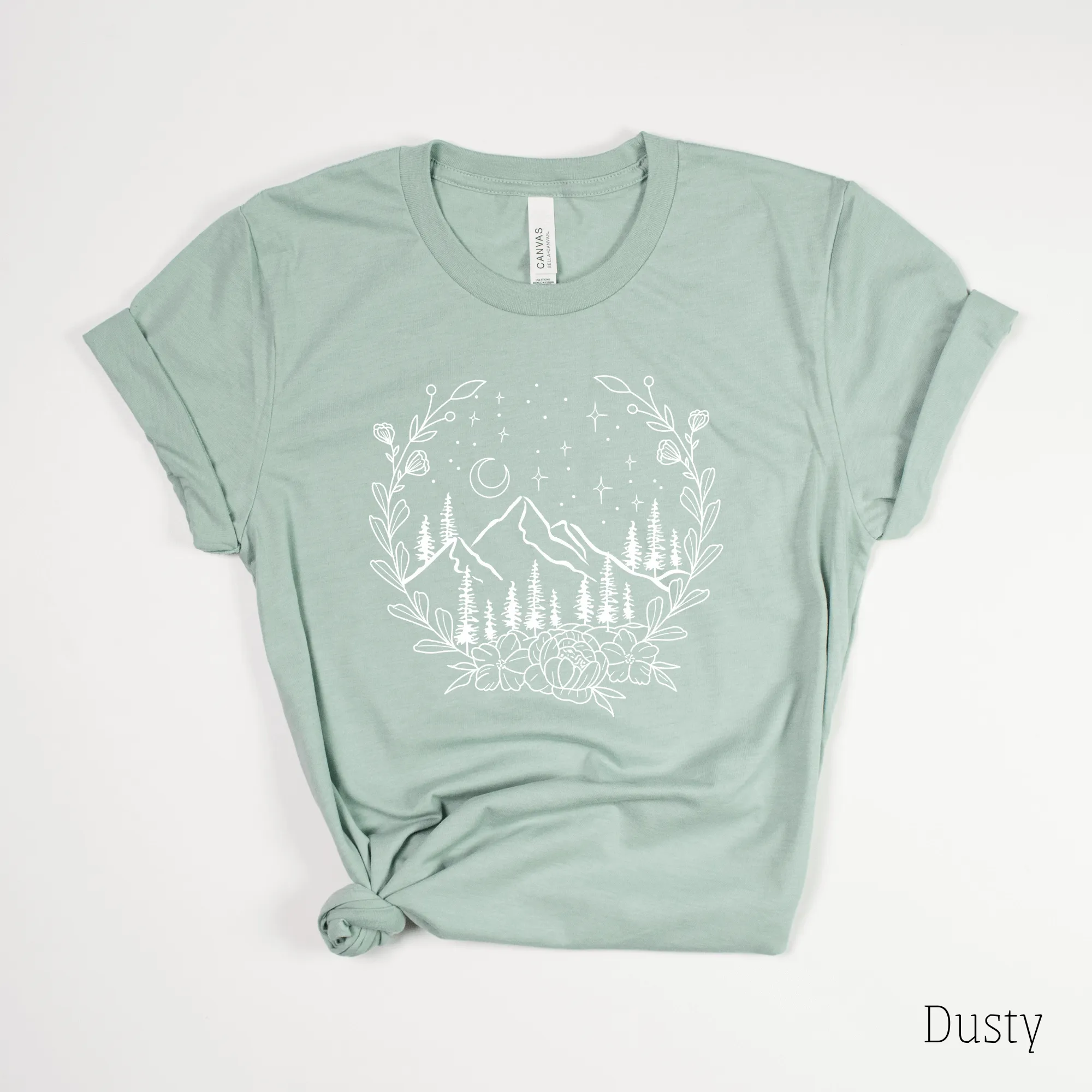 Mountain TShirt, Graphic Tee Nature, Floral Shirts