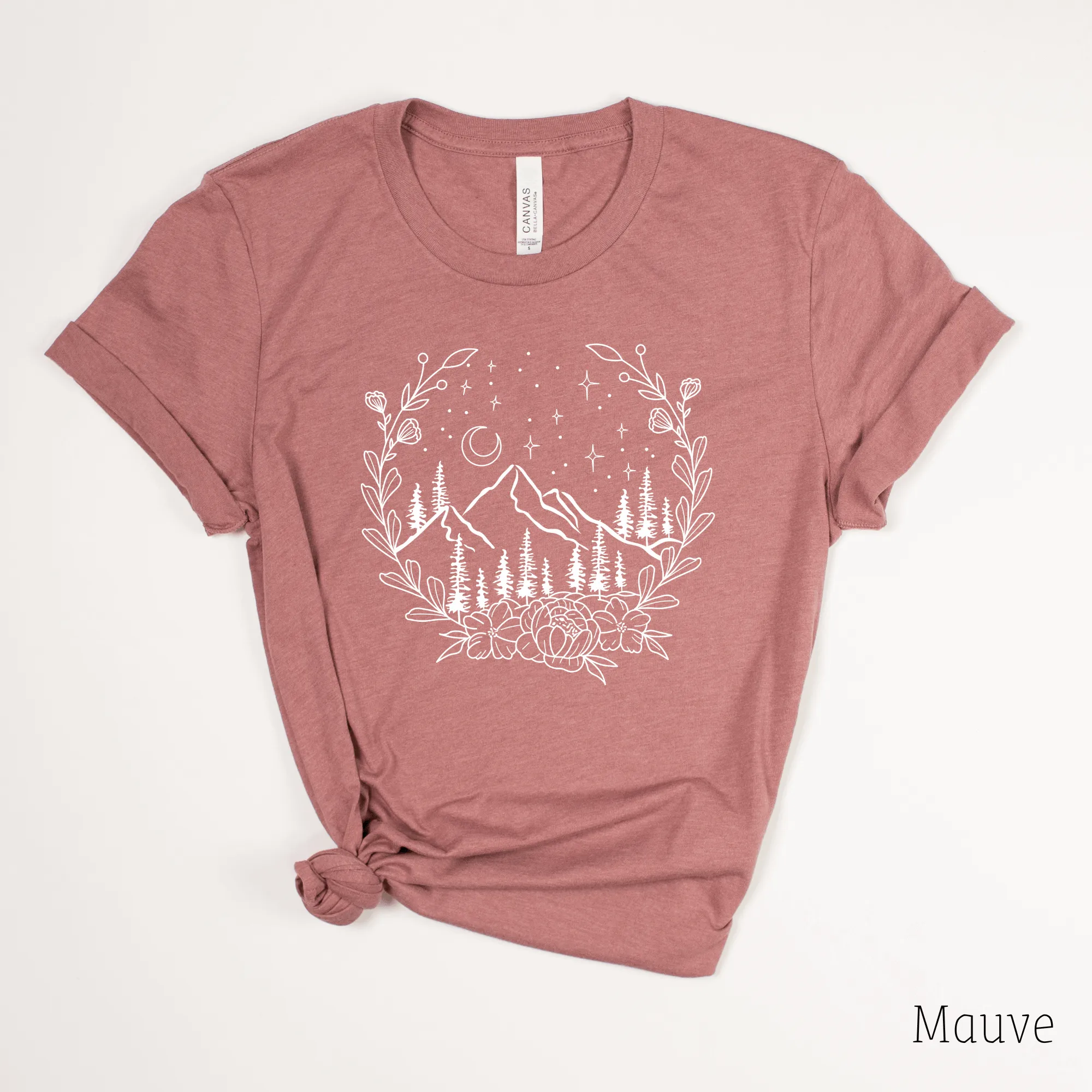 Mountain TShirt, Graphic Tee Nature, Floral Shirts