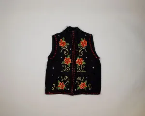 Nice Poinsettias-Small Christmas Sweater