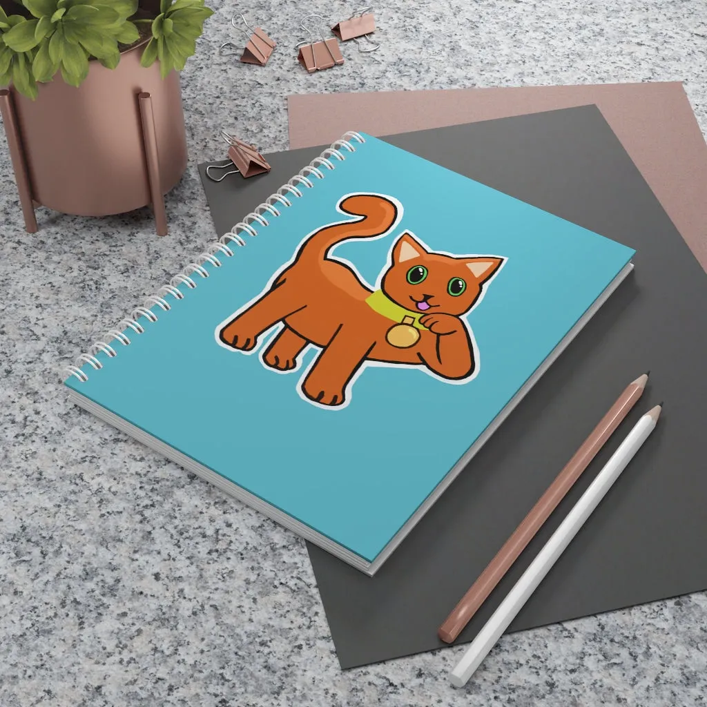 Orange Kitty Spiral Notebook