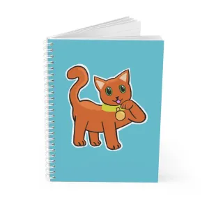 Orange Kitty Spiral Notebook