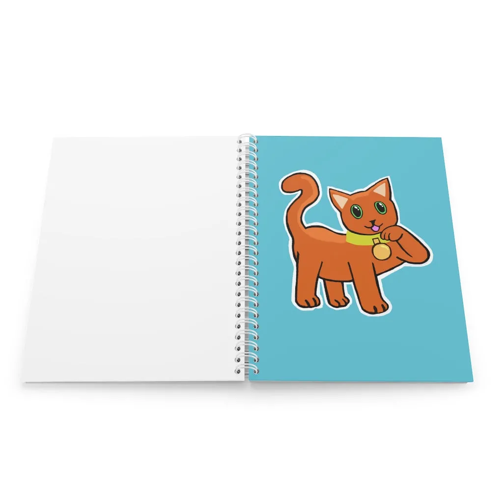 Orange Kitty Spiral Notebook