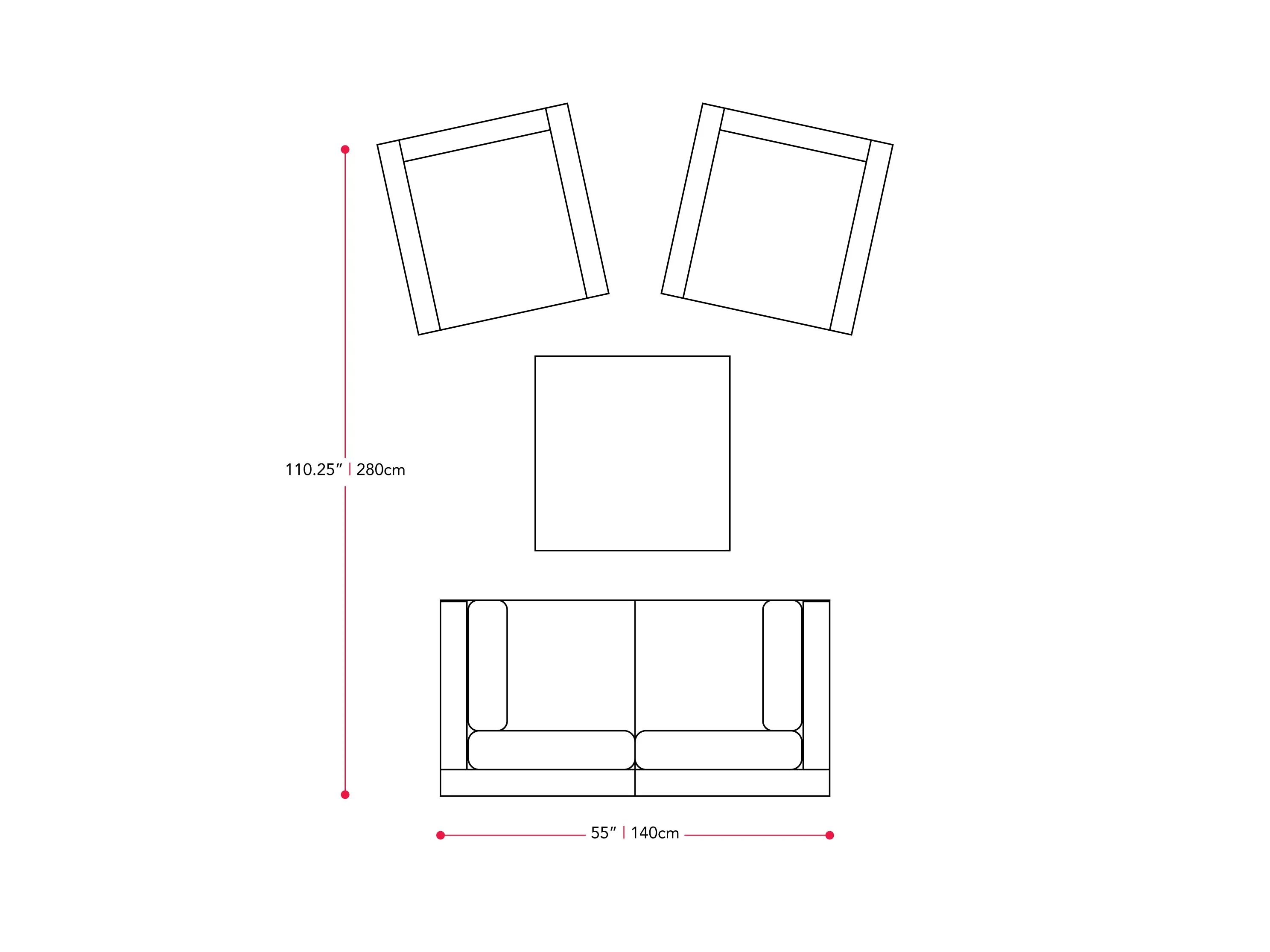 Outdoor Sofa Set, 5pc