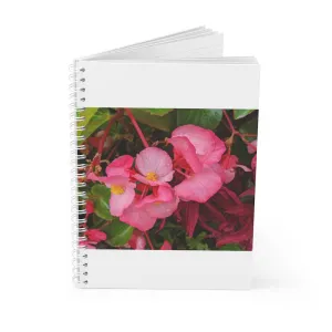 Pink Flowers Spiral Notebook