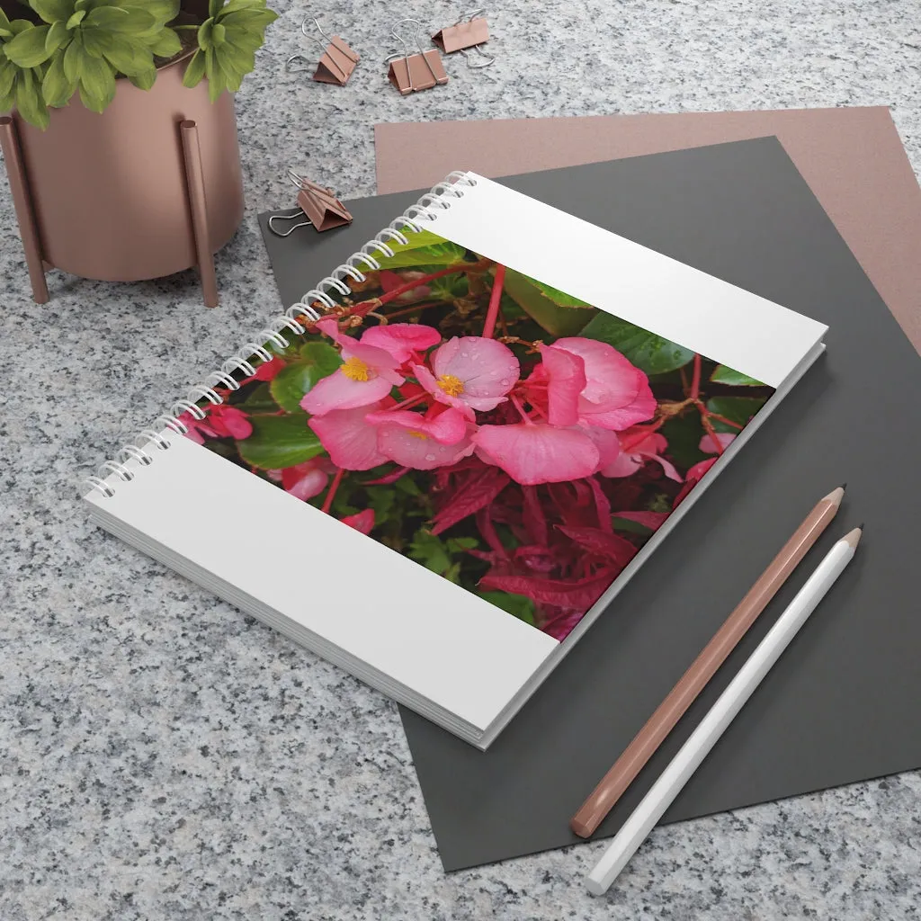 Pink Flowers Spiral Notebook