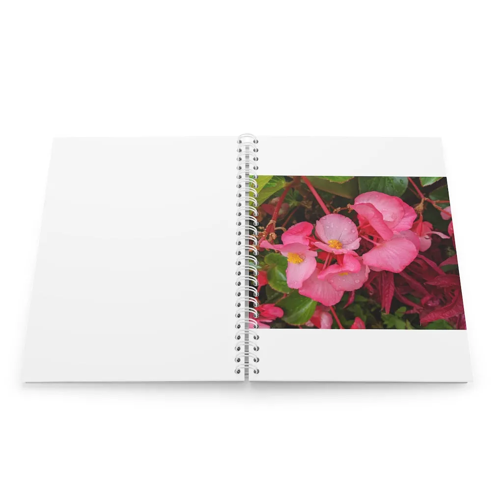 Pink Flowers Spiral Notebook