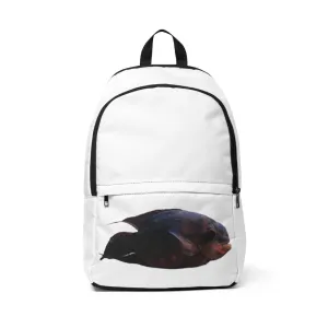 Red Black Fish Unisex Fabric Backpack