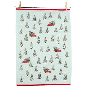 Red Cars & Trees Tea Towel