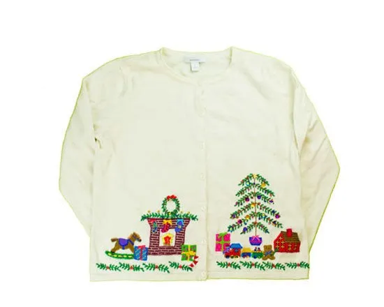 Santa Was Here-Small Christmas Sweater