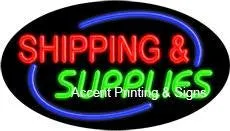 Shipping & Supplies Flashing Handcrafted Real GlassTube Neon Sign