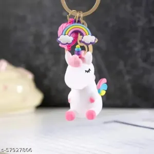 Sleeping White Unicorn | 3D Keychain | Silicone