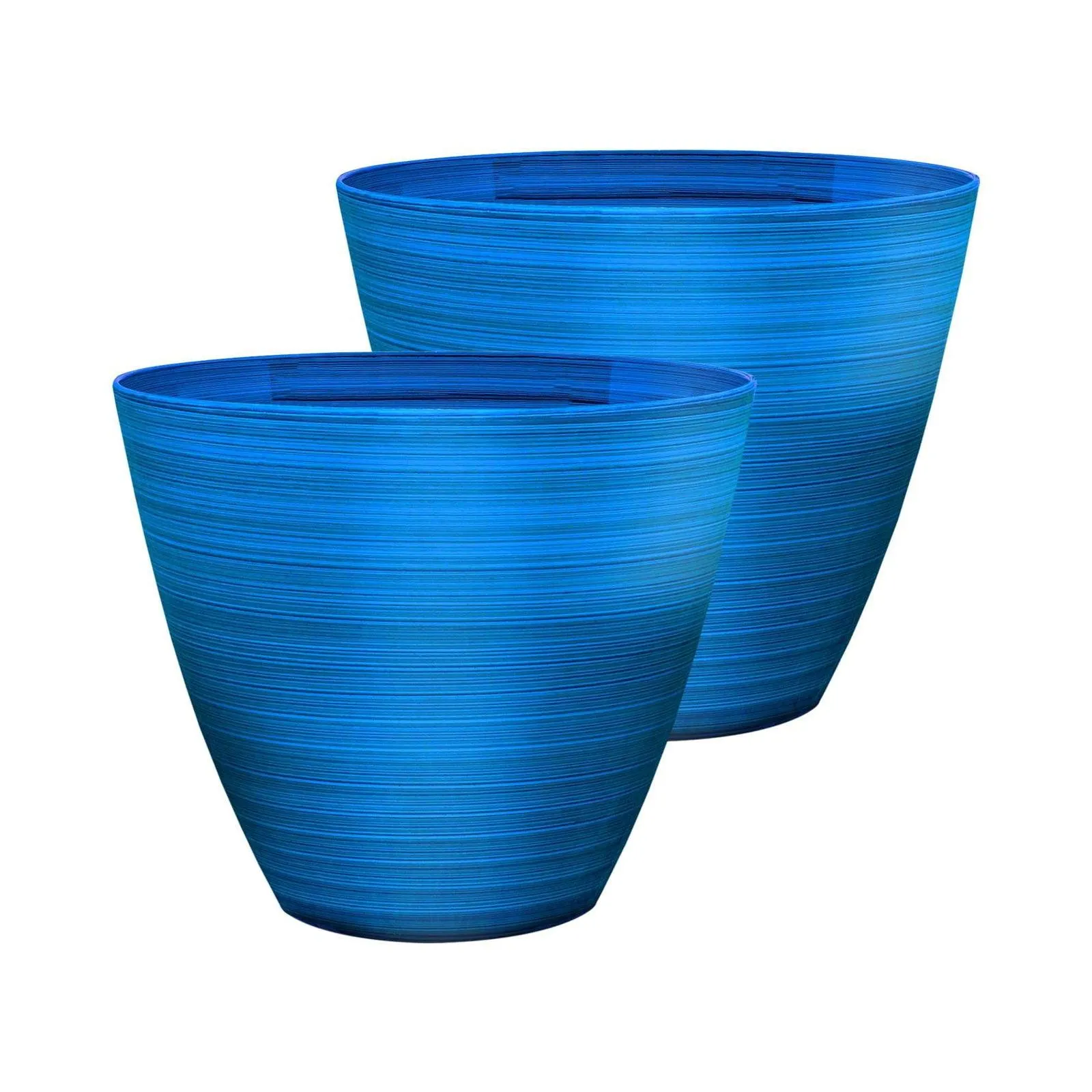 Stylish Glossy Outdoor Flower Pots (Pack of 2)