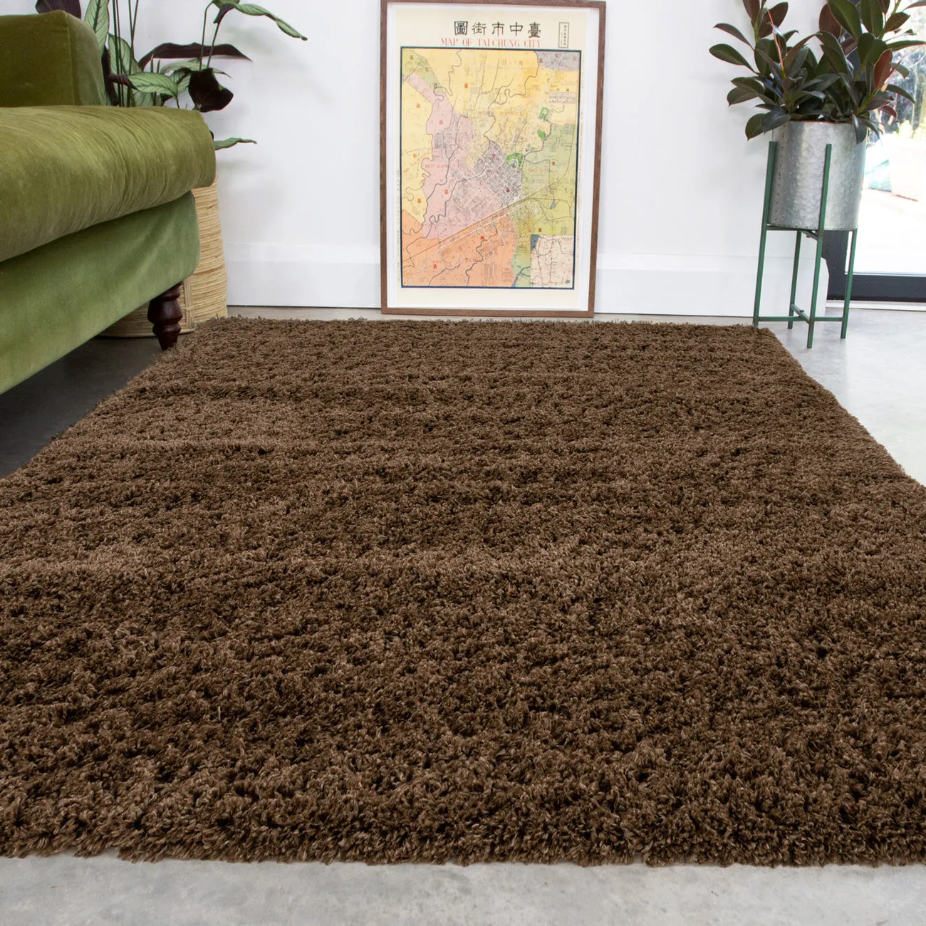 Super Soft Luxury Brown Shaggy Rug