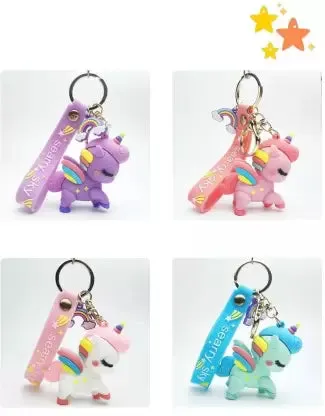 Unicorn DragonRun Pink | 3D Lanyard Keychain | Silicone