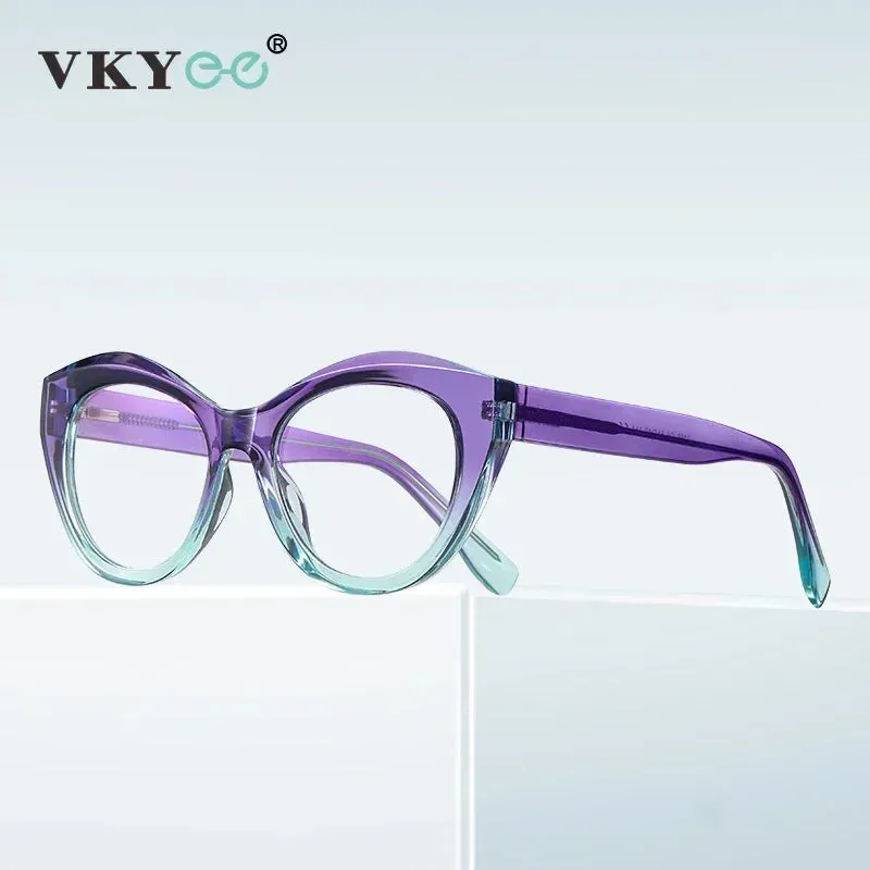 Vicky Womens Full Rim Cat Eye Round Reading Glasses Pfd2168