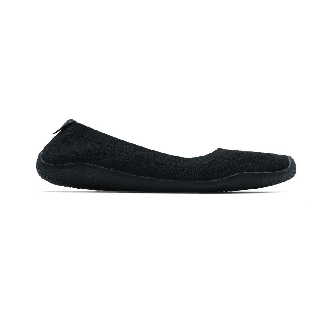 Vivobarefoot Womens Primus Asana Yin Ballerina Knit Shoes - Obsidian