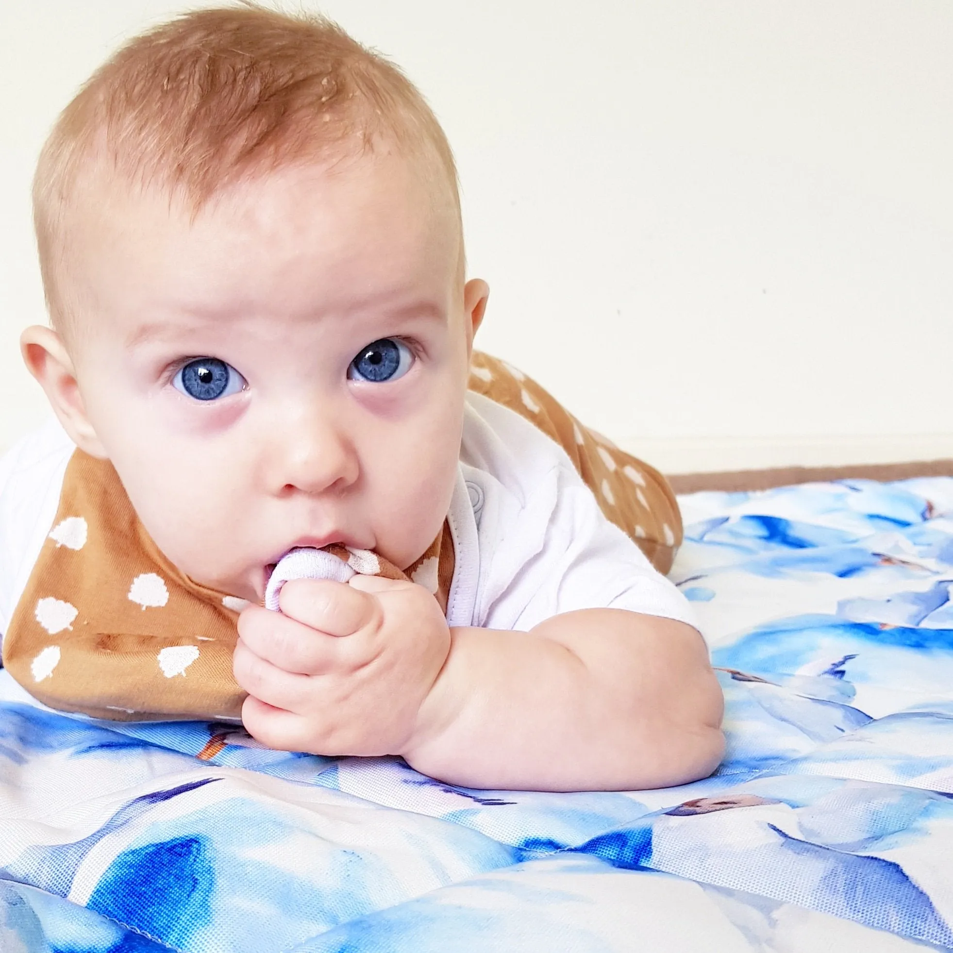 Waterproof Play Mat, Indoor Outdoor, Blush and Blocks, Hunter