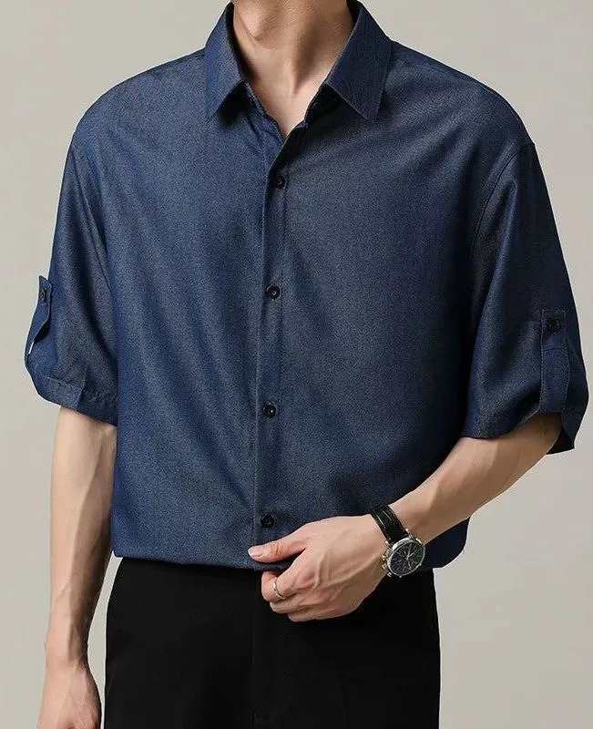 Zhou Business Casual Denim Shirt